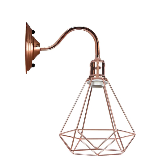 Desbois 1 - Light Rose Gold Armed Sconce