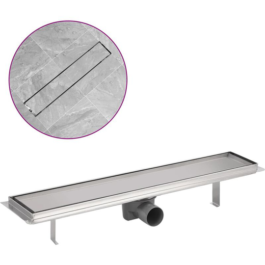 Vidaxl - Linear Shower Drain 630x140 mm Stainless Steel