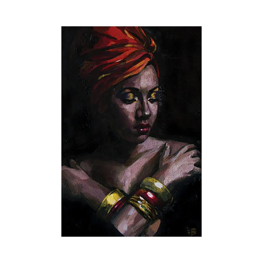 Girl in Turban - Wrapped Canvas Painting