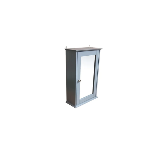 Mcgee Grey Bathroom Single Door Mirror Cabinet