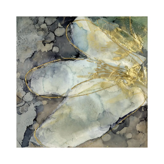 Abstracted Lily I by Jennifer Goldberger - Wrapped Canvas Painting