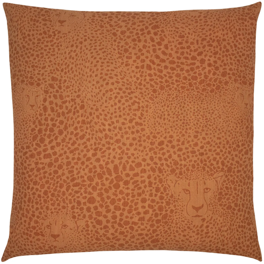 Boswell Furn. Hidden Cheetah Cushion Cover, Cotton, Honey