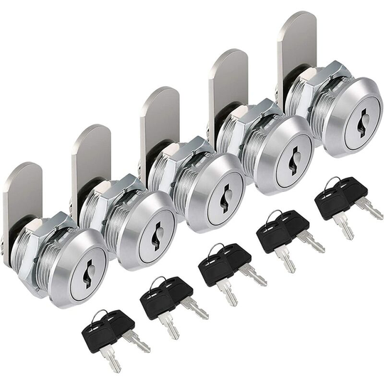 Safety locks 16mm, 12pcs Cabinet drawer lock with 24 locking locks, mailbox locks, Cylinder battery lock, cabinet door lock, Came battery lock