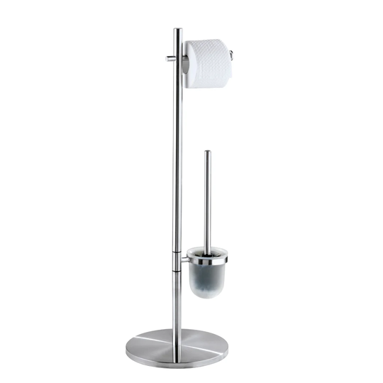 Pieno Free-Standing Toilet Roll and Brush Holder