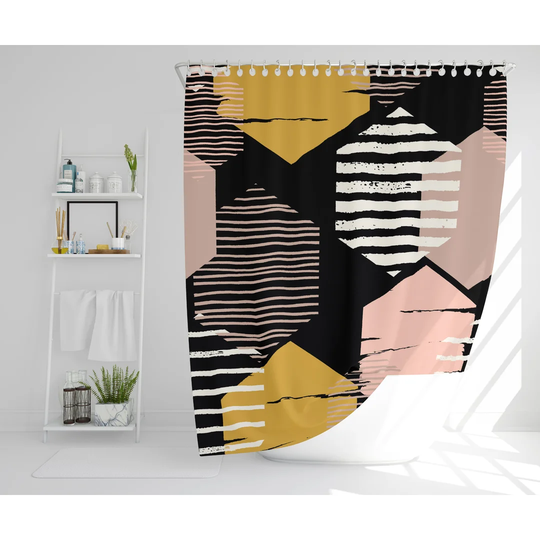 Welke 2 Piece Polyester Shower Curtain Set