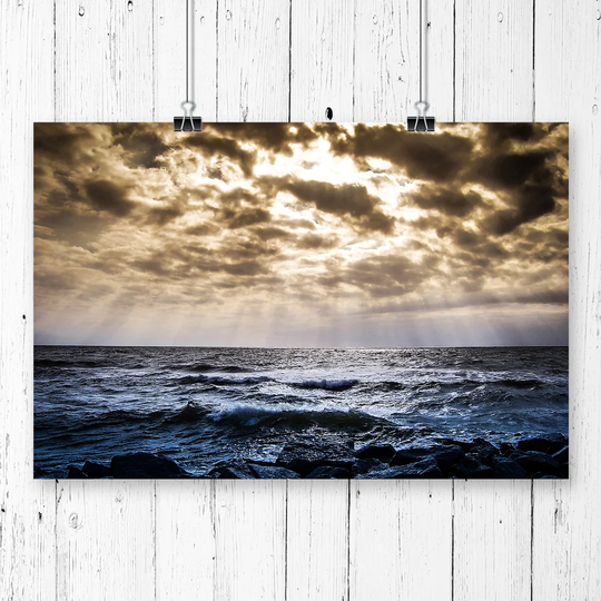 'Seascape Sea and Clouds' Photographic Print