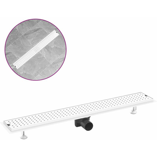 Vidaxl - Shower Drain Dots 83x14 cm Stainless Steel