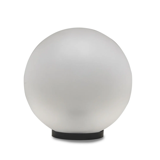 Globo, Outdoor Streetlight, 250Mm, E27 Socket, LED Compatible, IP44, For Garden, Parks, Condos, Terraces, Frosted White Finish (Matte White)