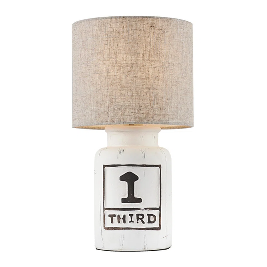 Glassell 32Cm White Table Lamp