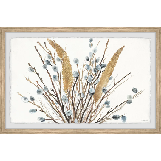 'Buds on Plants' Framed Painting Print