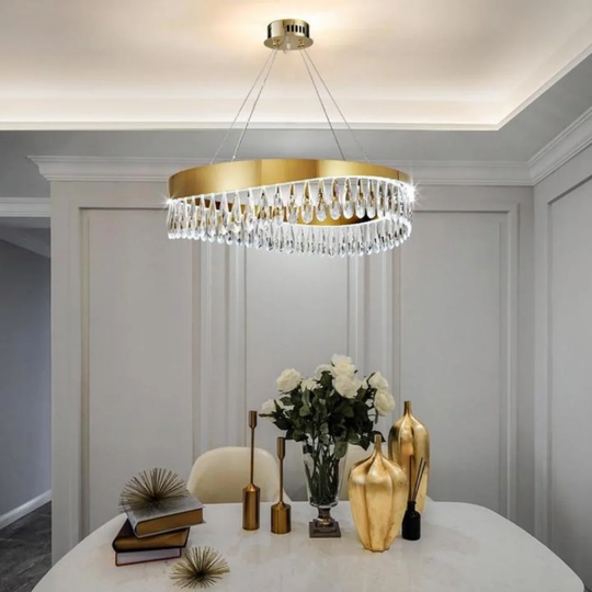 Mayall, Elegant Contemporary Luxury Crystal Chandelier