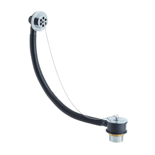 Luxury 7cm Chain and Stopper Waste Tub Drain With Overflow