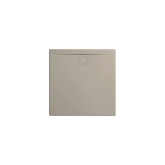 Superplan Zero 800 x 800 mm Steel Enamel Shower Tray - Warm Grey