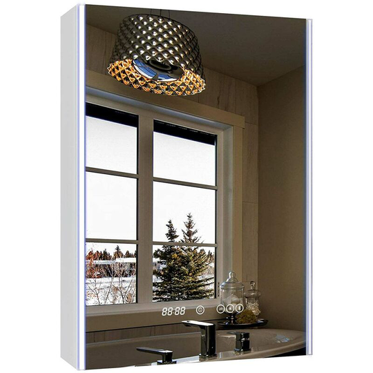 Wall Mounted Rectangle led Bathroom Mirror Cabinet, 500x700mm - Livingandhome