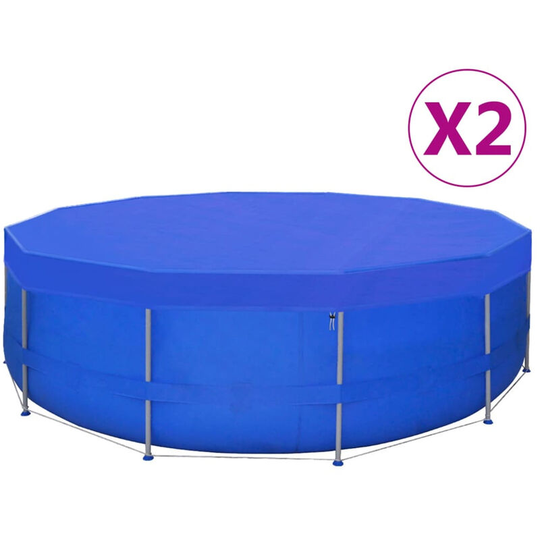 Pool Covers 2 pcs pe Round 460 cm 90 g/m2