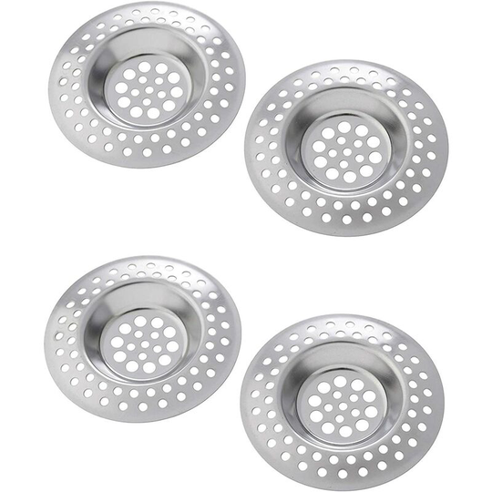 4 x Filters - Stainless Steel Strainer for Sink Wash Basin Bathtub