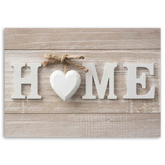 Canvas print, Home in light colours