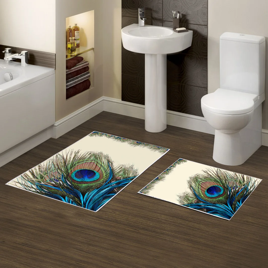 Emanoela 2 Piece set Rechtangle Bath Mat