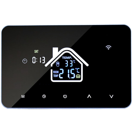 Asupermall - Smart WiFi Thermostat Temperature Controller for Water Heating lcd Display Touch Screen Week Programmable App Voice Control Underfloor