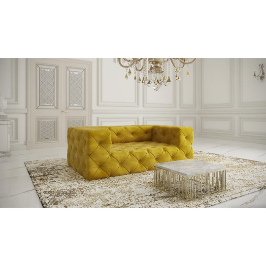 Norei 190Cm Velvet Tuxedo Arm Sofa