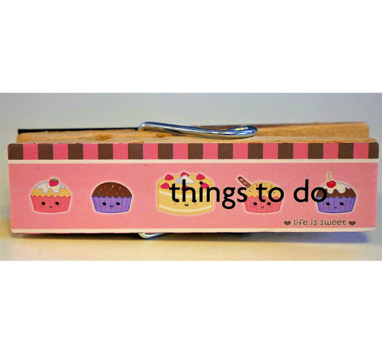 4 Piece Wooden Magnetic Pegs Clips Set
