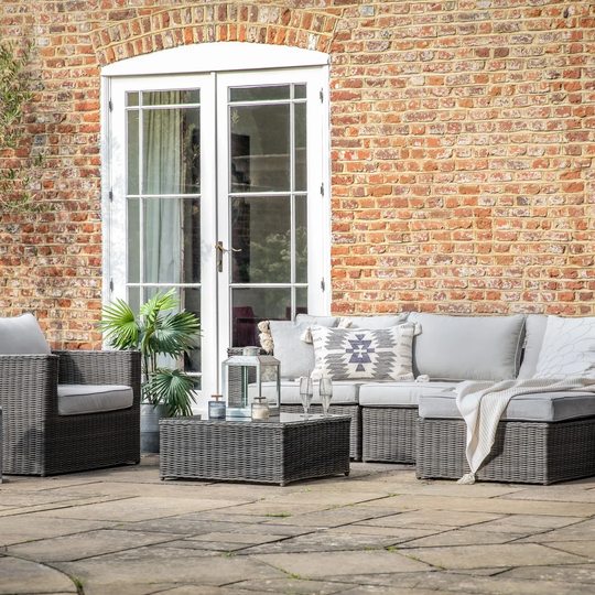 Imbert Rattan 4 - Person Seating Group with Cushions