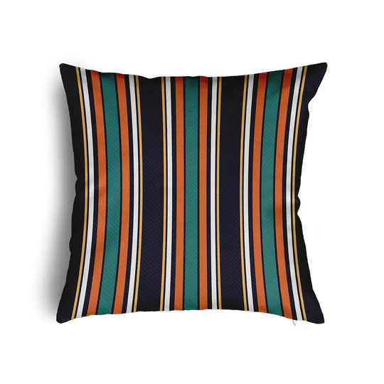 Etasha Striped Square Scatter Cushion with Filling