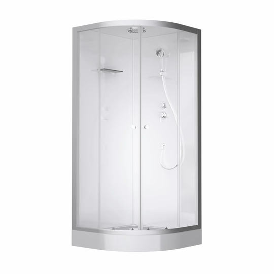 Napper Round Shower Cabin with Rain Shower and Temperature Control