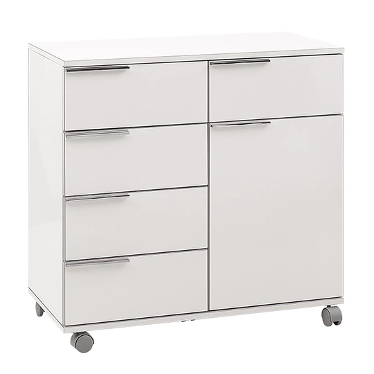 Ayyaan 1 -Door 5 Drawer Storage Cabinet