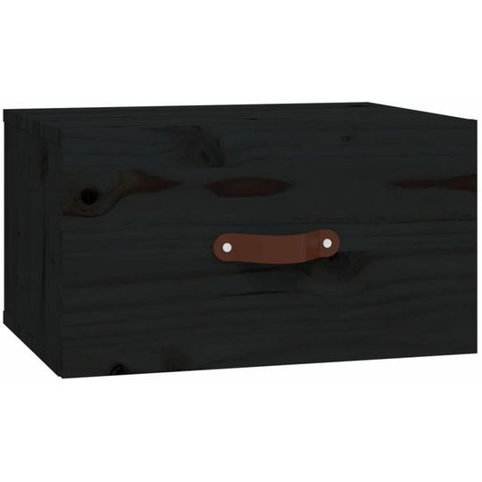 Wall-mounted Bedside Cabinet Black 40x29.5x22 cm Vidaxl Black
