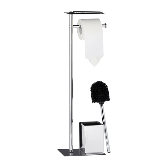 Danette Free Standing Toilet Roll and Brush Holder