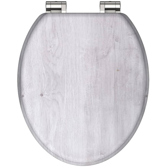 Toilet Seat with Soft-Close light wood mdf schütte - Brown