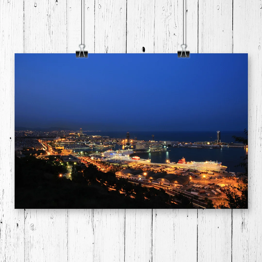 'Barcelona Spain Skyline' Photographic Print