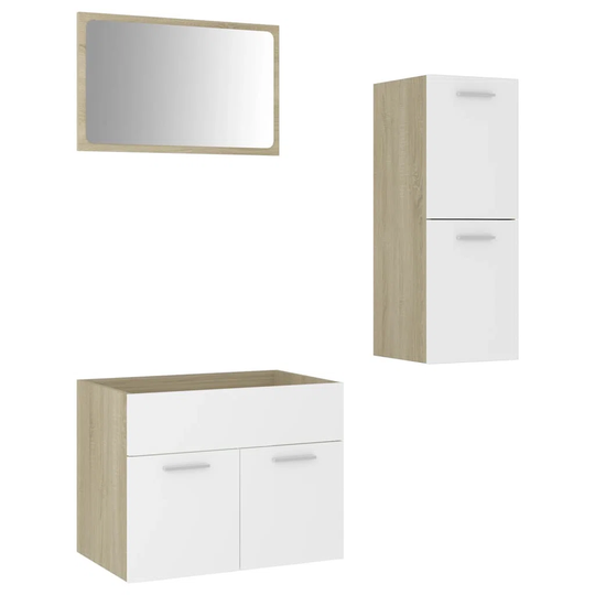 Izabell 60Cm W x 46Cm H x 38.5Cm D Bathroom Storage Furniture Set