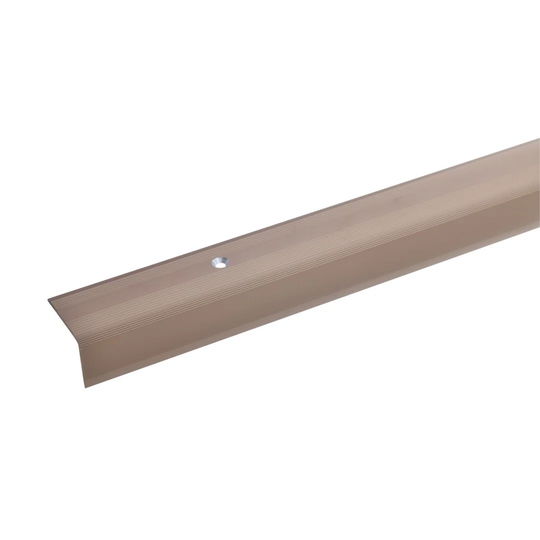 Abbigael Metal 2.2 cm Thick x 3 cm Wide x 135 cm Length Stair Nose in Light Bronze