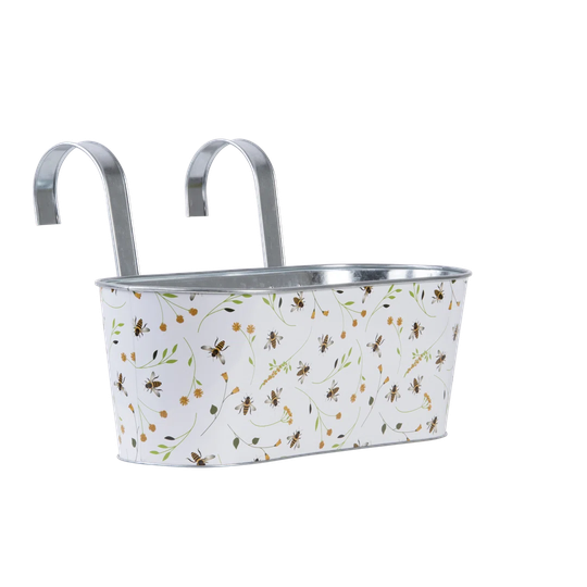 Bee Print Planter With Hooks