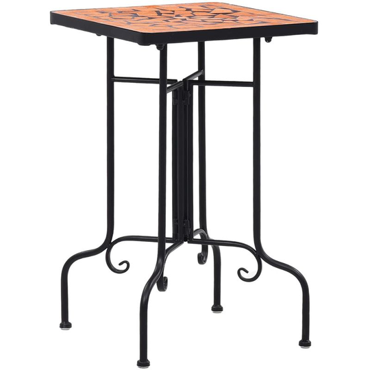 Mosaic Side Table Terracotta Ceramic