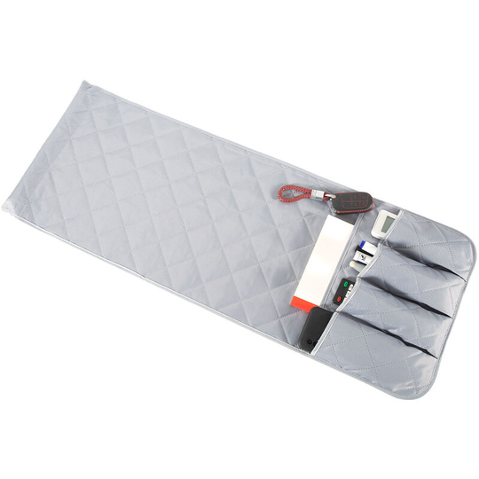 Armchair Armrest Organizer, Sofa Chair Protector Cover, Hanging Pockets Space Saving, Non-Slip Storage Bag for Phone, Book, Magazines, tv Remote, Gray
