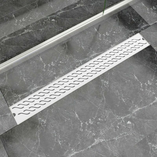 Topdeal Linear Shower Drain Wave 930x140 mm Stainless Steel VDTD04366