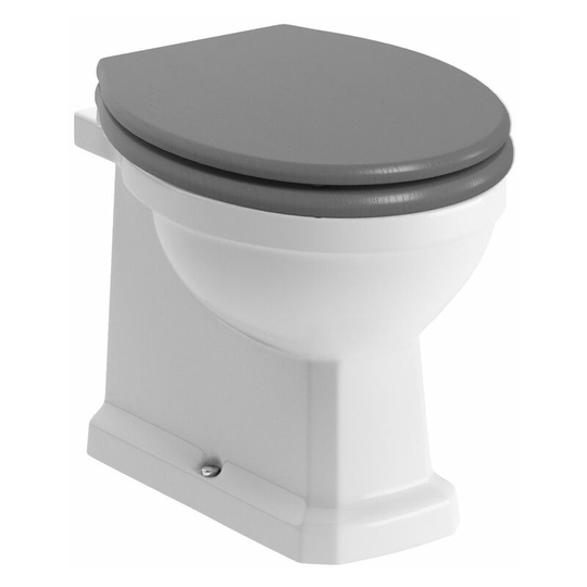 Signature - Aphrodite Back To Wall Toilet 535mm Projection - Grey Ash Wooden Effect Seat