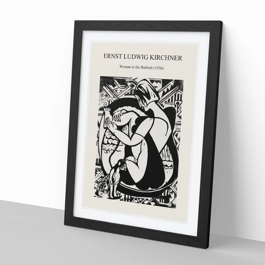 Woman in the Bathtub Print by Ernst Ludwig Kirchner - Picture Frame Painting