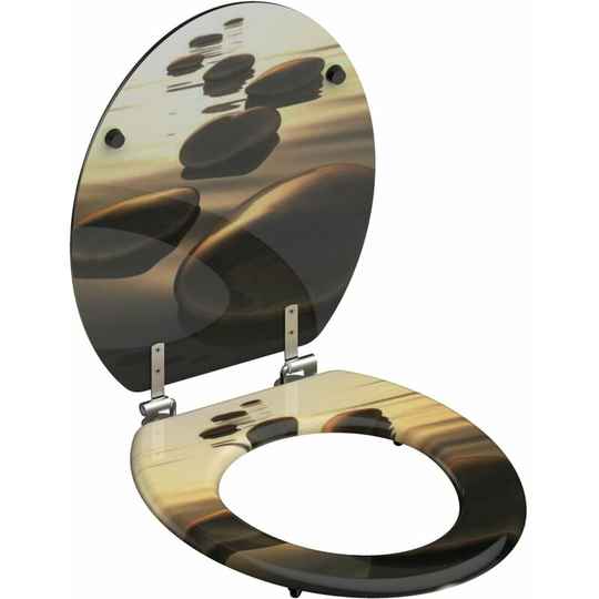 Toilet Seat sea stone mdf schütte - Multicolour