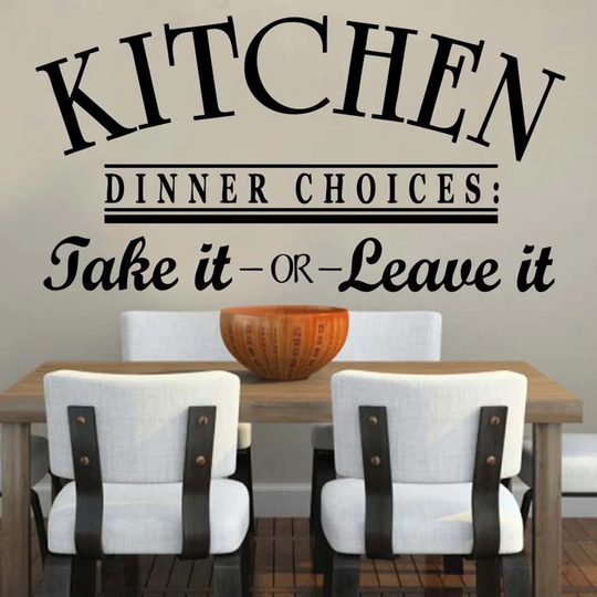 Meal Choices Quote Wall Sticker