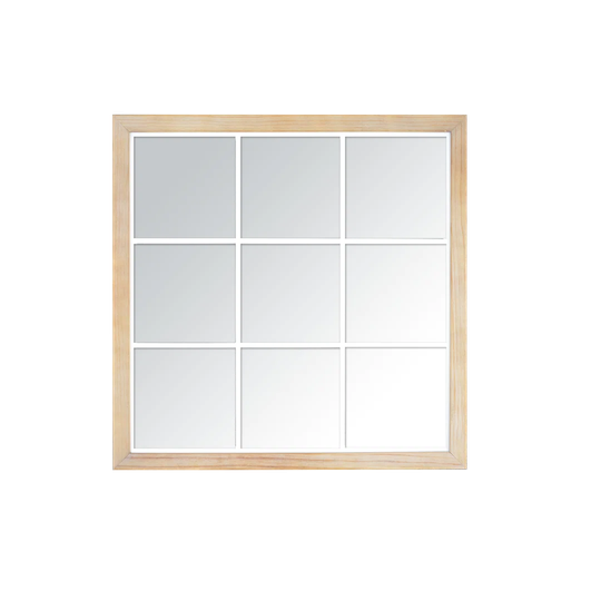 Salamone Framed Wall Mounted Accent Mirror in Beige