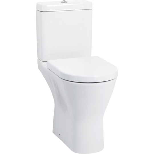 Rio Comfort Height Open Back Close Coupled Toilet with Soft Close Toilet Seat