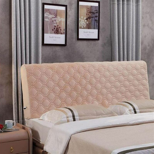 Kartokner - Double Soft Thick Quilted with Elastic Size: 120x50cm)Headboard Cover Headboard Cover Edges and Pockets Solid Dust Cotton Cover for
