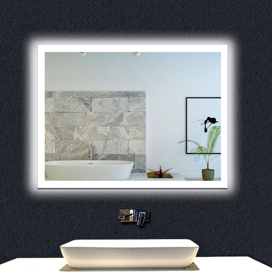 Led Bathroom Mirror with Demister Mains Power Touch Control Mains Power Vertical & Horizontal 500x700mm