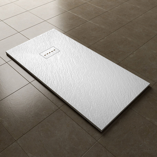 ELEGANT 1400x700mm Lightweight White with Waste Trap and Stainless Steel Drain Cover