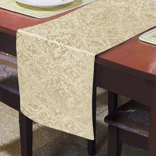 100% Microfiber Jacquard Damask Table Runner 33X183 CM