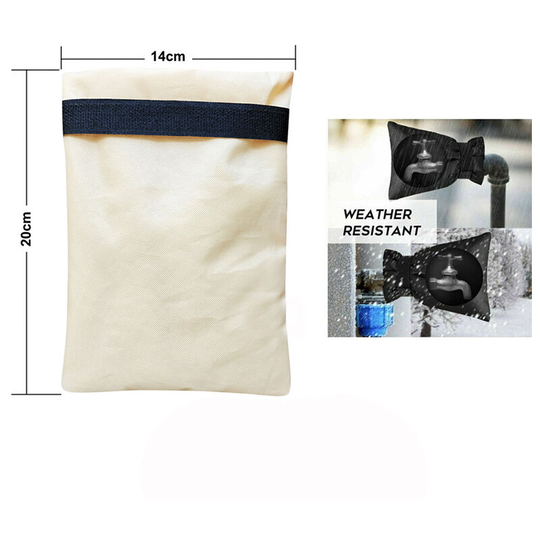 2pcs 420D Oxford Cloth Outdoor Waterproof Winter Faucet Antifreeze Cover Insulation Cover Antifreeze Ice Protective Cover Yellow